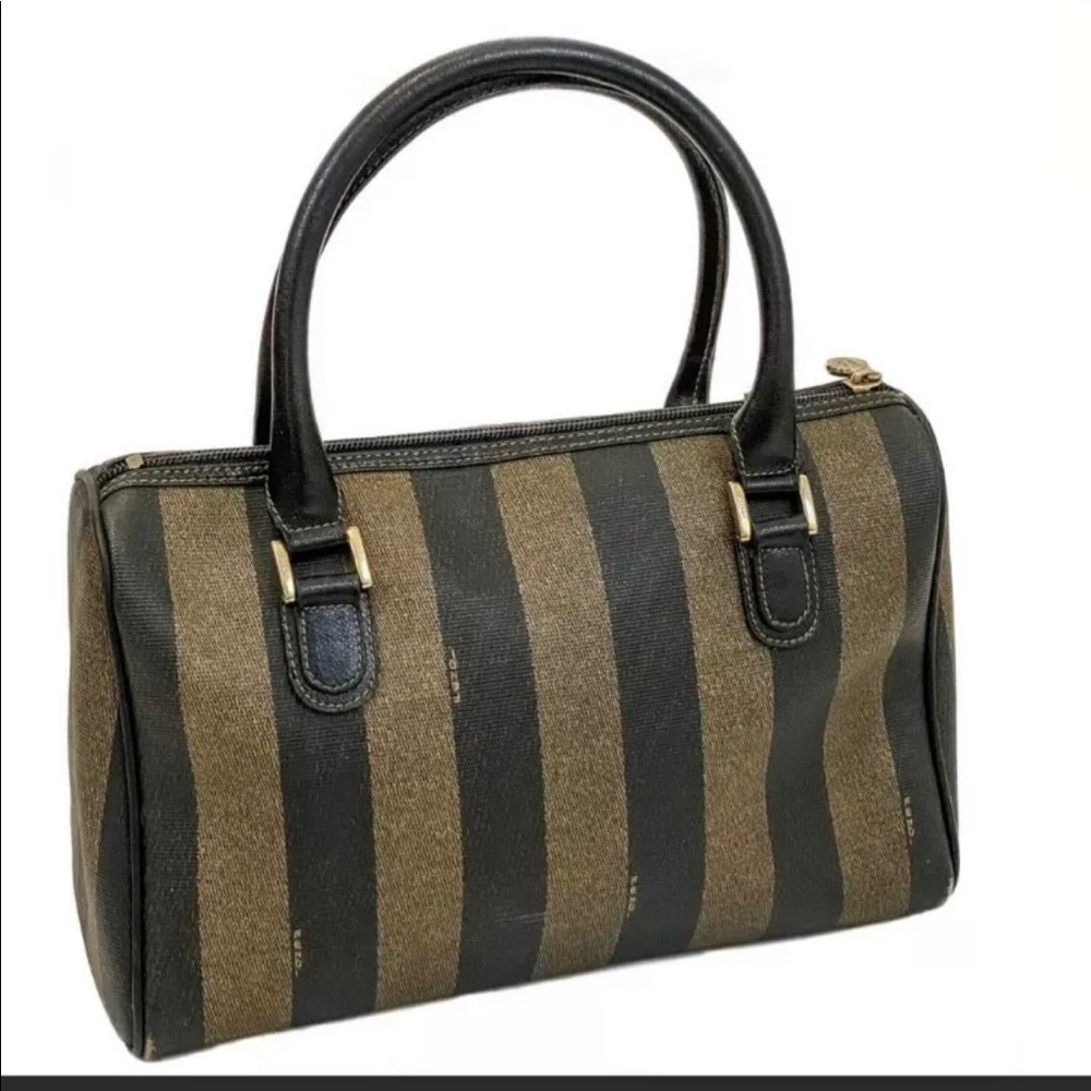 Authentic Fendi pequin vintage doctor bag